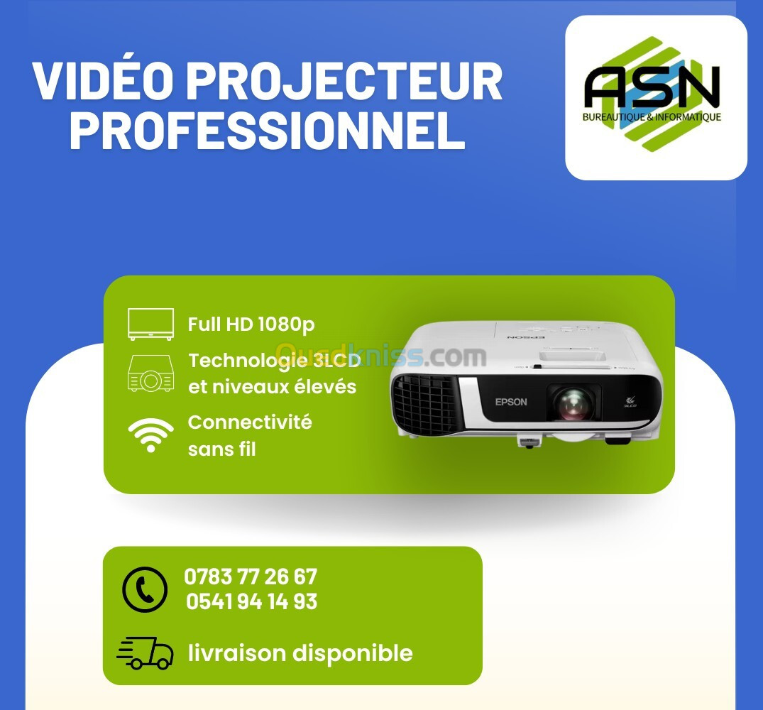 Vidéoprojecteur professionnel Epson EB-FH52