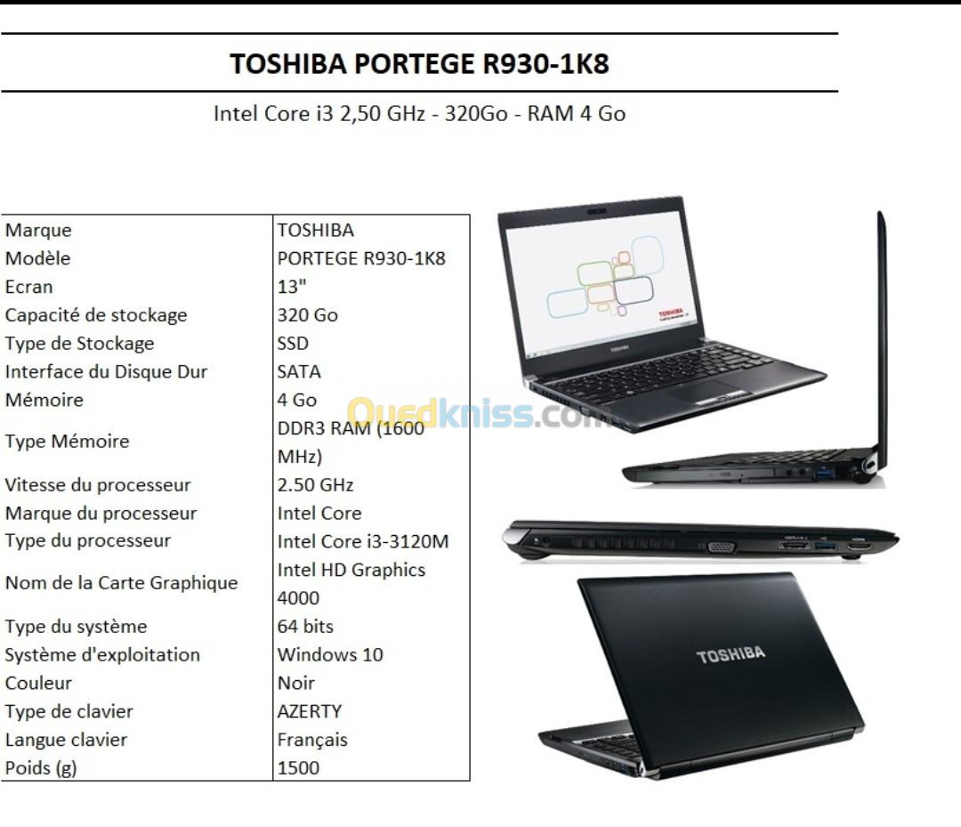 Laptop toshiba propre