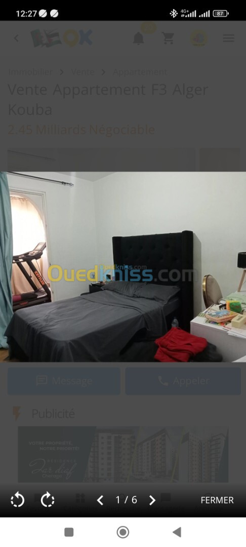 Vente Appartement F3 Alger Kouba