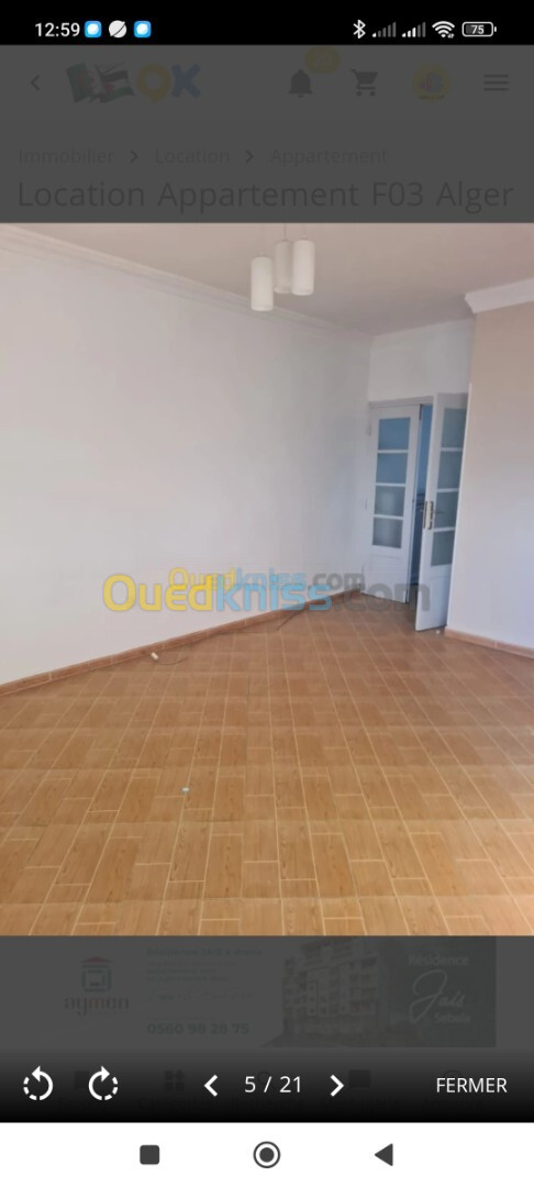 Location Appartement F3 Alger Kouba