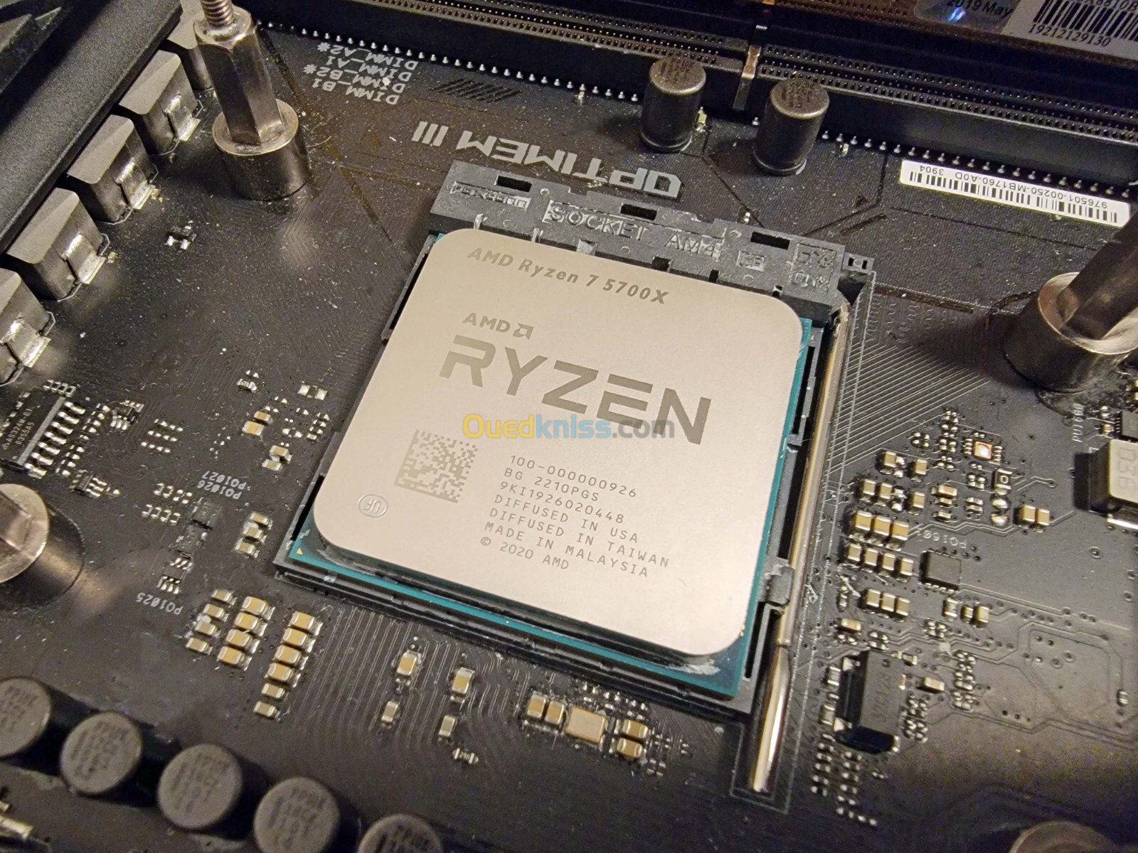 CPU AMD AM4 RYZEN 7 5700X 8 COEURS 16 THREADS 3.4 GHZ/4.6 GHZ 36MO CACHE 65W TRAY (32.500 DA)