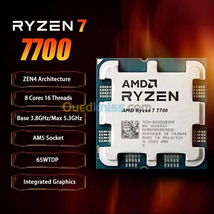 Processeur AMD Ryzen 7 7700 TRY 5.3 GHz 8-Core 16-Thread  