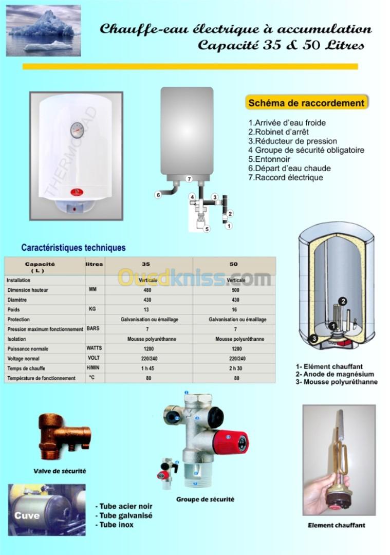 Cumulus Electrique 50L Marque Thermokad