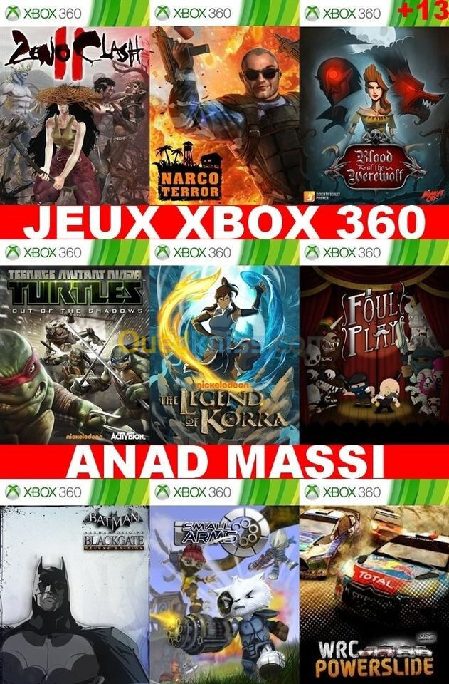 INSTALLATION JEUX XBOX 360 (PRIX CHOC FA DESCRIPTION) --