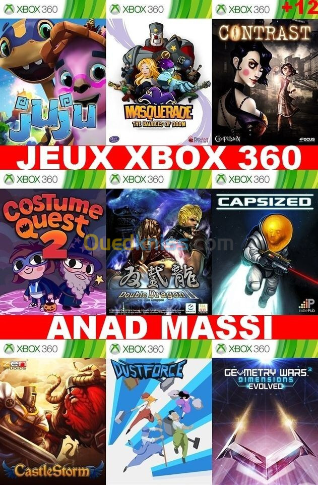 INSTALLATION JEUX XBOX 360 (PRIX CHOC FA DESCRIPTION) --