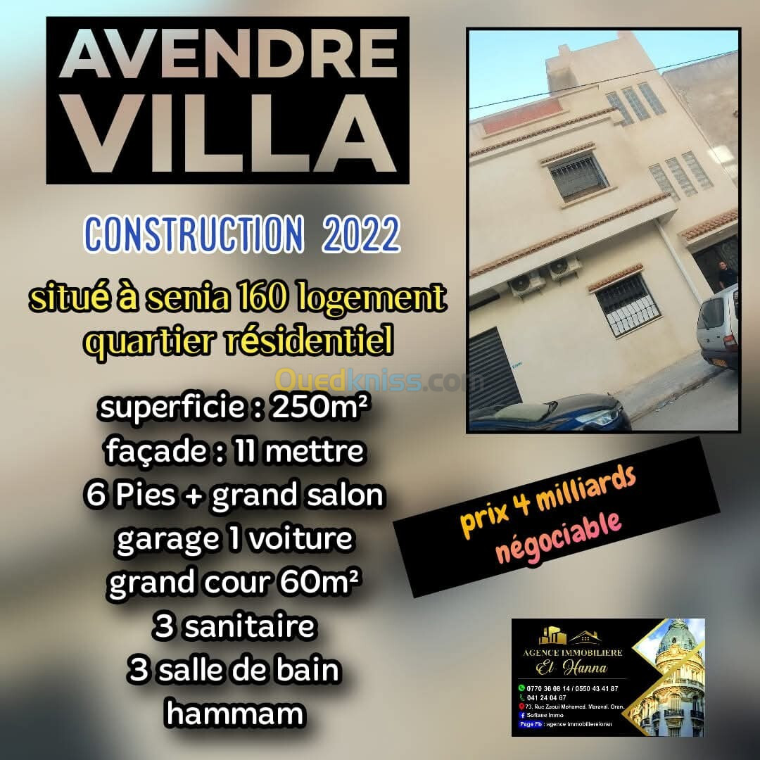 Vente Villa Oran Es senia