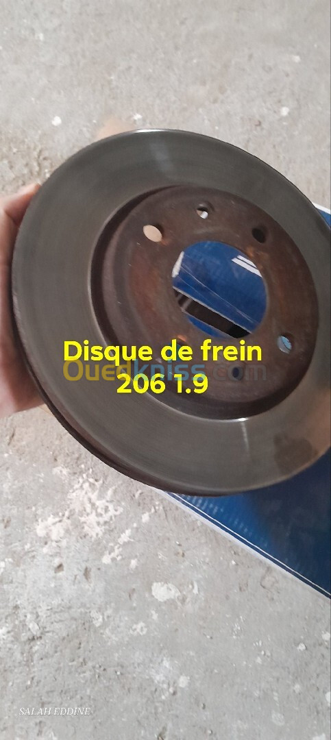 Disque de frein pour 206 1.9 vontilo 