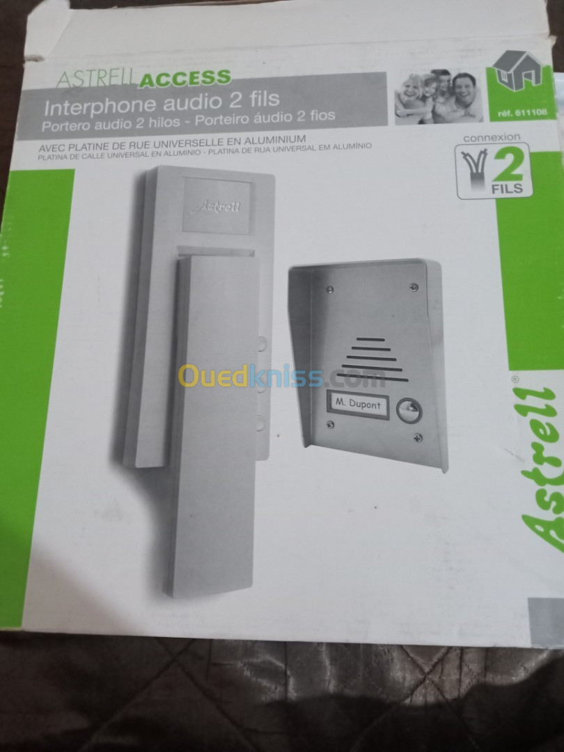 Interphone audio 2 fils
