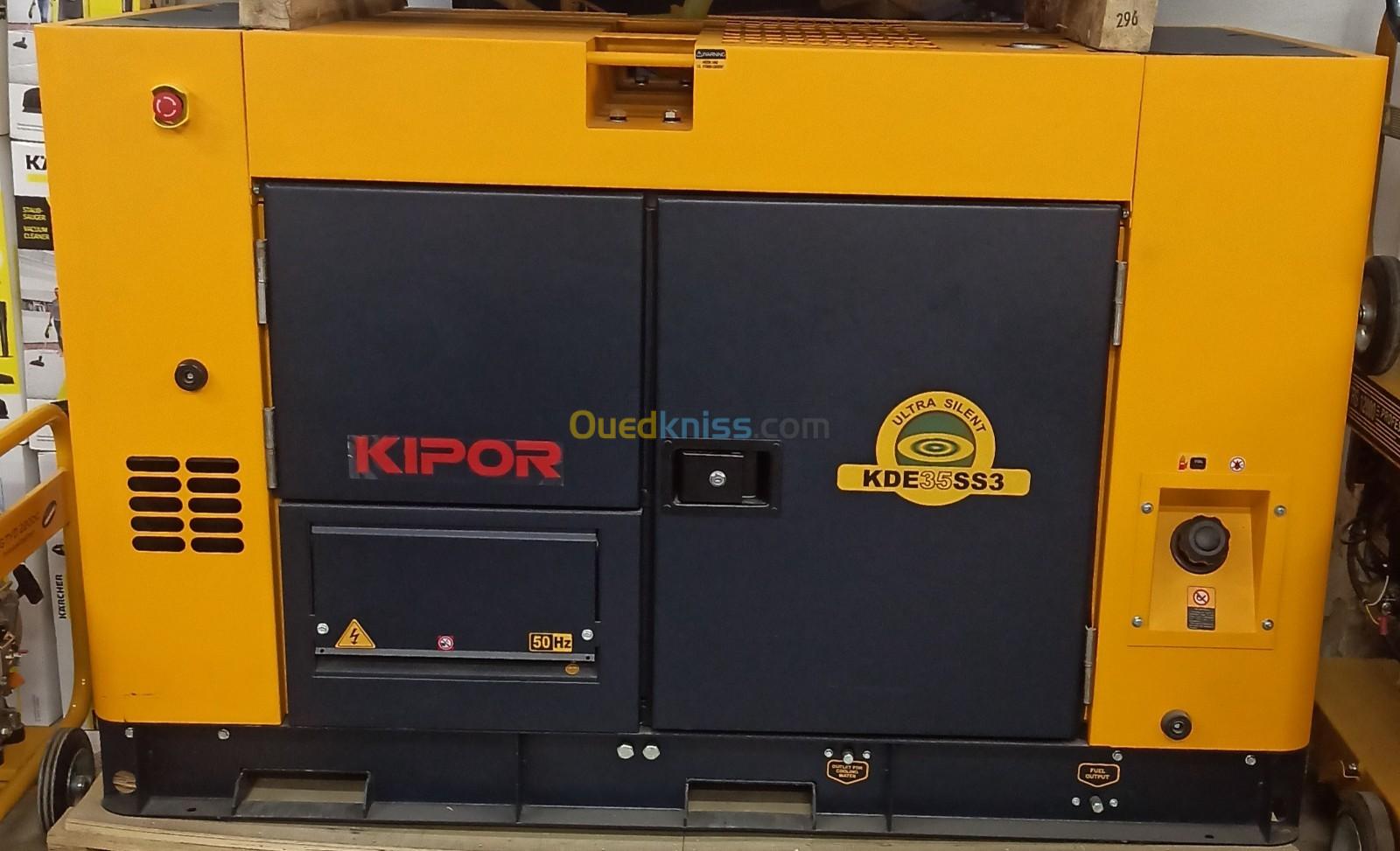 GROUPE ELECTROGENE KIPOR 6.3KVA+9KVA A GAZ+35KVA+60KVA