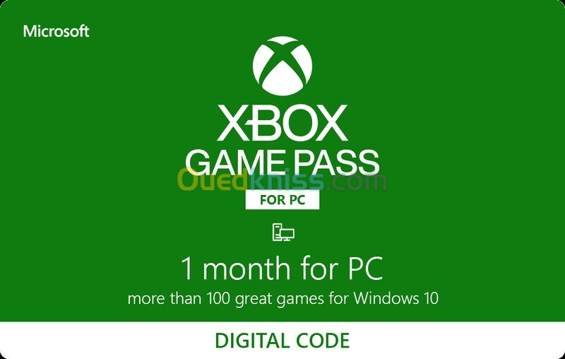 CODE 1 MOIS XBOX GAME PASS PC