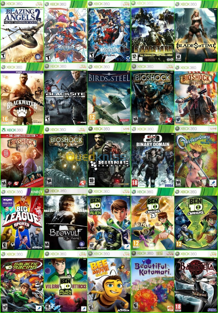 INSTALLER PACK 20/50/80/150/300 JEUX TOP SUR Disque Dur XBOX360 PRIX CHOC 