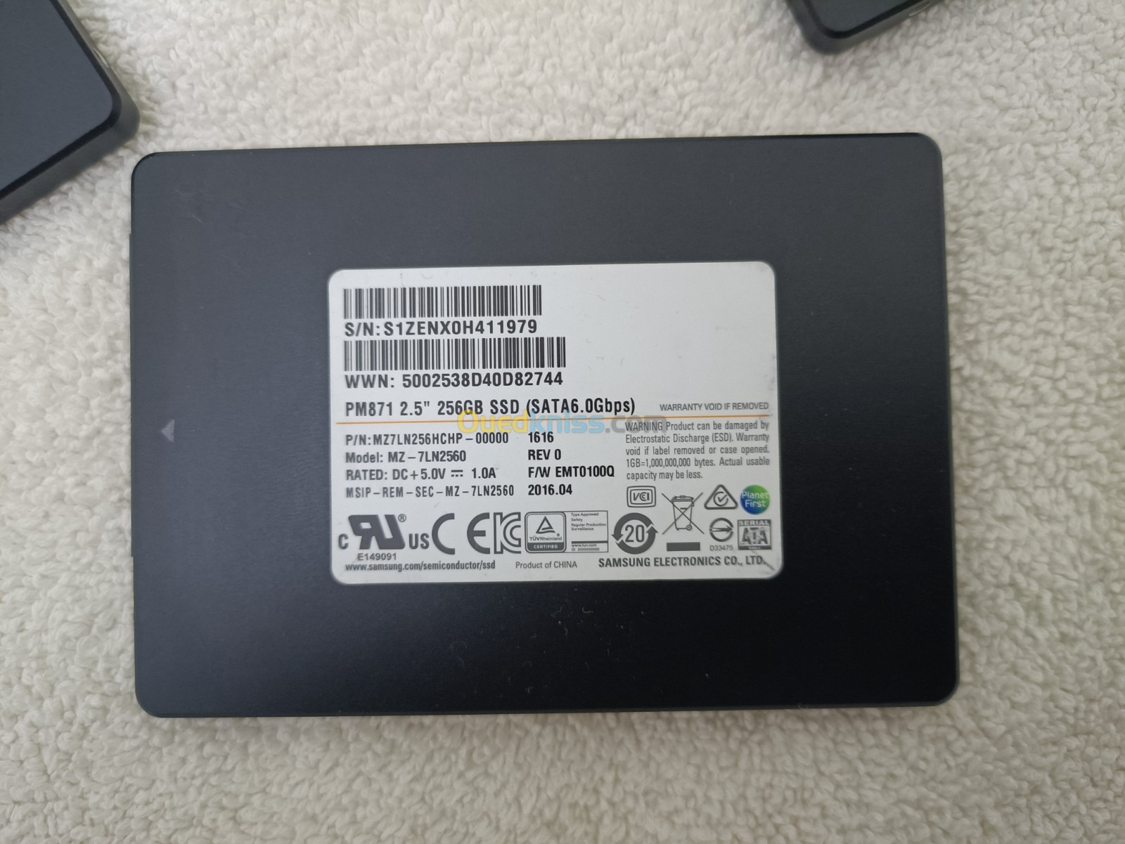 Disque dur SSD 256 Samsung original 