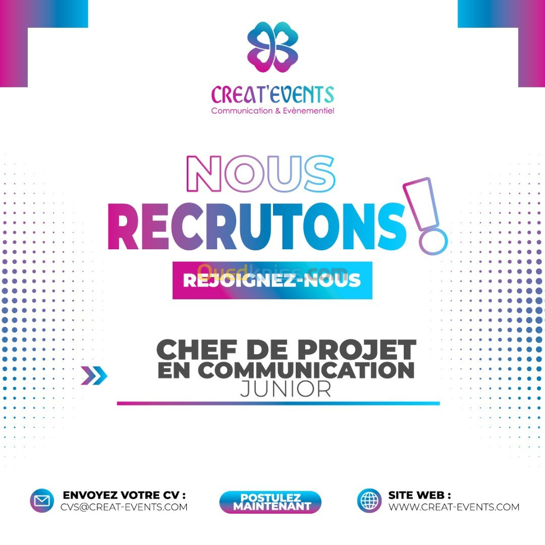 Chef de projet en communication JUNIOR