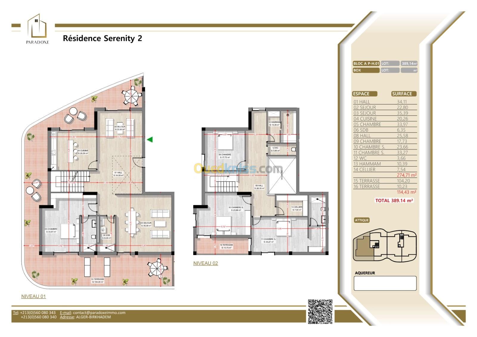 Vente Appartement F6 Alger Said hamdine