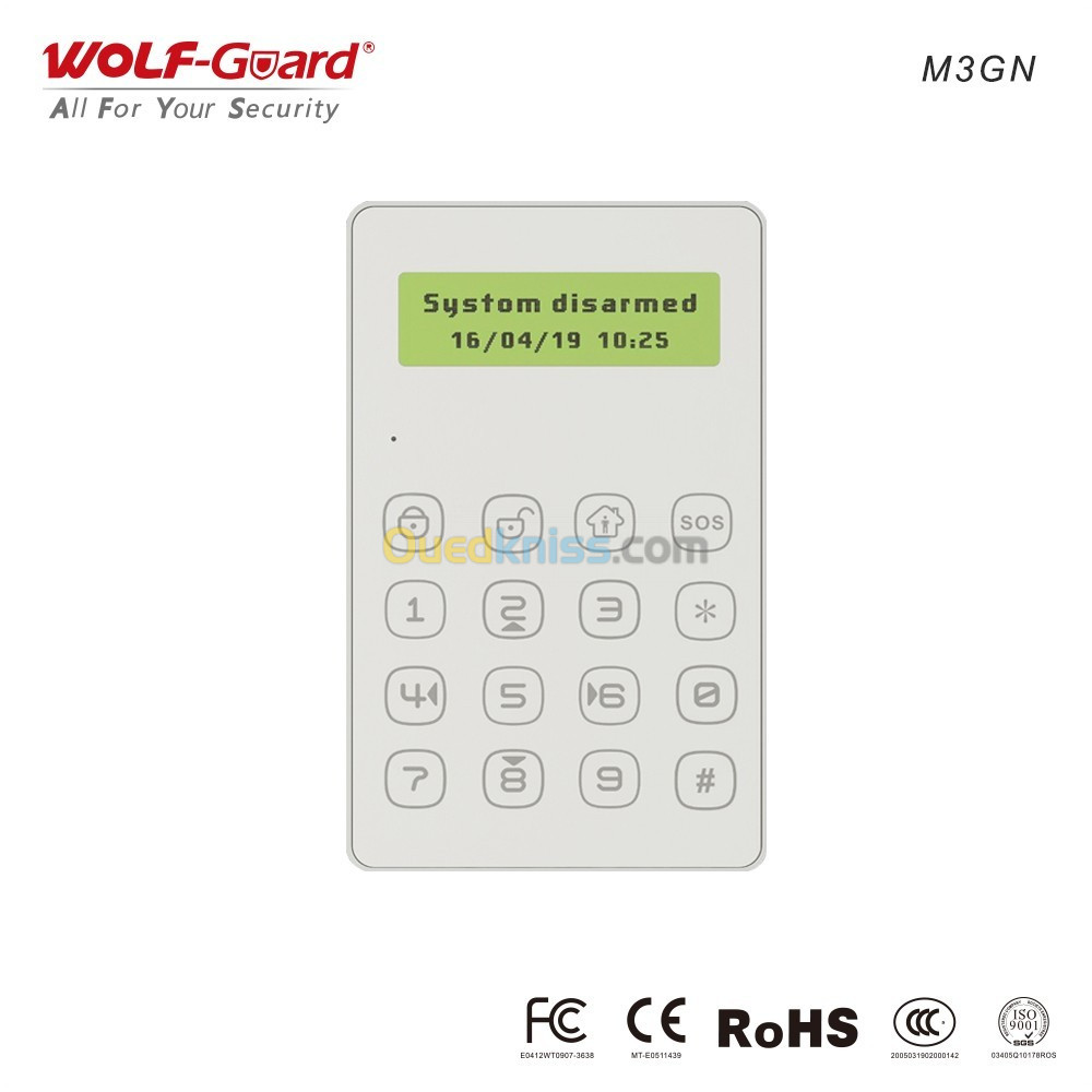 Kit Alarme Anti Intrusion Wolfguard M3GN Sans fil GSM