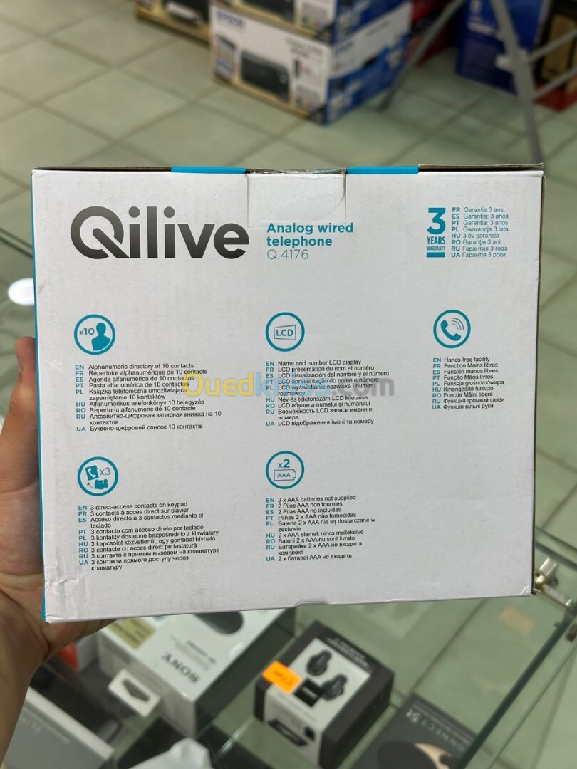 Telephone QILIVE analogique Avec File modele Q4176