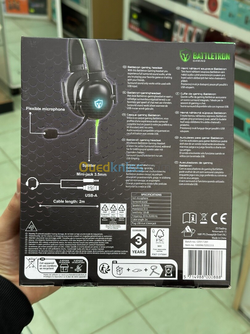 BATTLETRON Gaming Headphones 