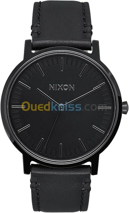 MONTRE Nixon Porter pour homme (bracelet en cuir), Noir, ORIGINALE 