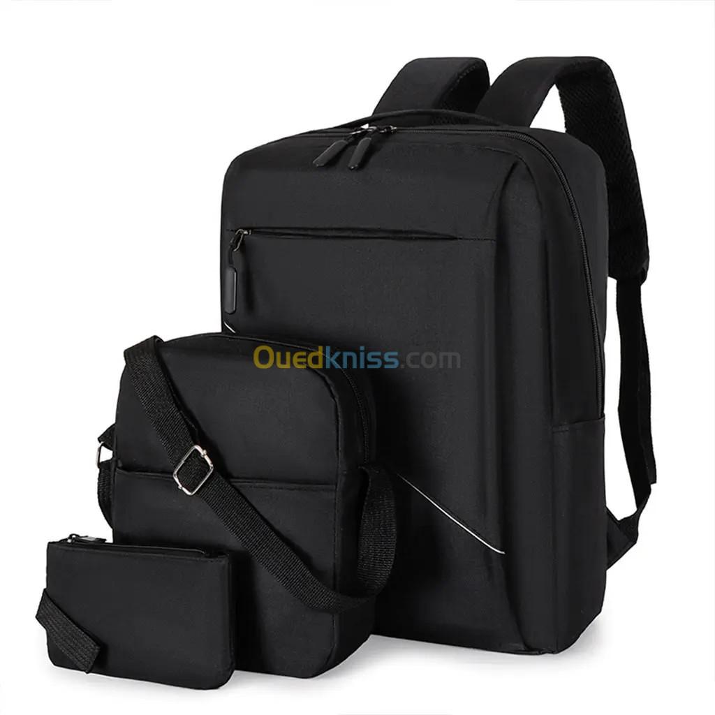 Sac à Dos Multifonctionnel 3Pcs Sortie USB Emplacement PC Portable