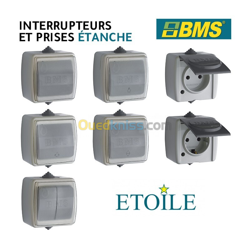 Interrupteurs et prises ETOILE ETANCHE BMS