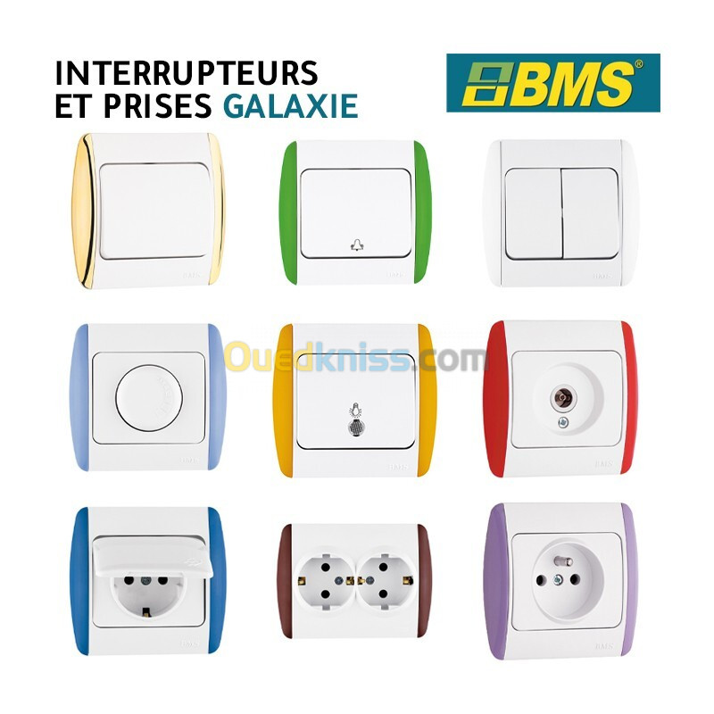 Interrupteurs et prises GALAXIE BMS