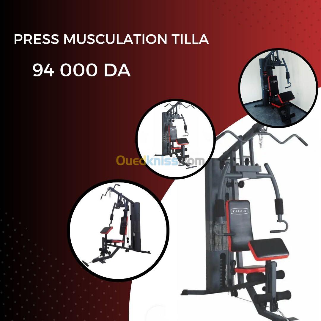 Station De Musculation Appareil de Musculation Avec Poids press musculation tilla  Disponible 