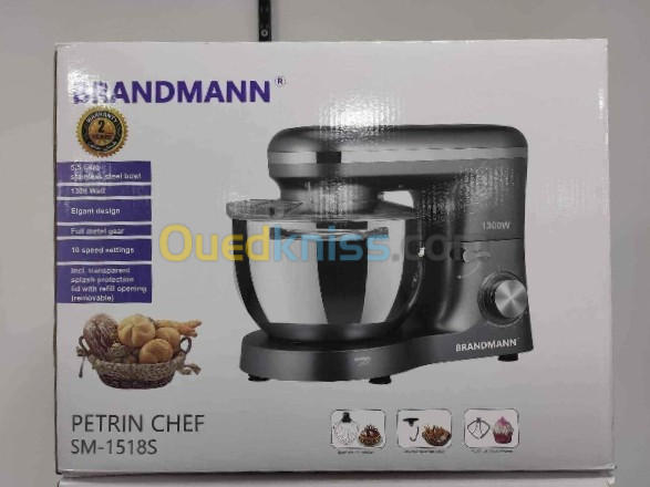 Robot pétrin brandmann haute qualité 1300W