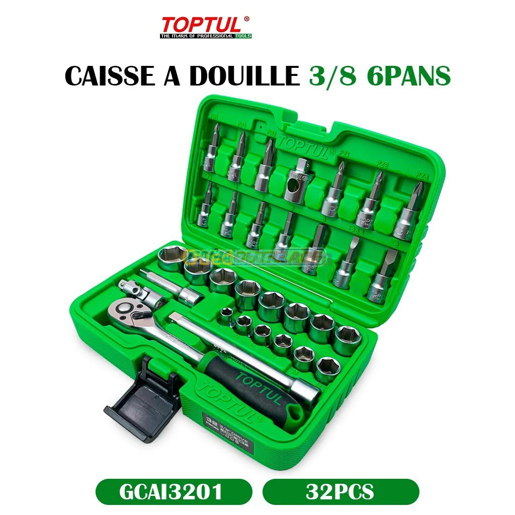 CAISSE A DOUILLE 32PCS TOPTUL