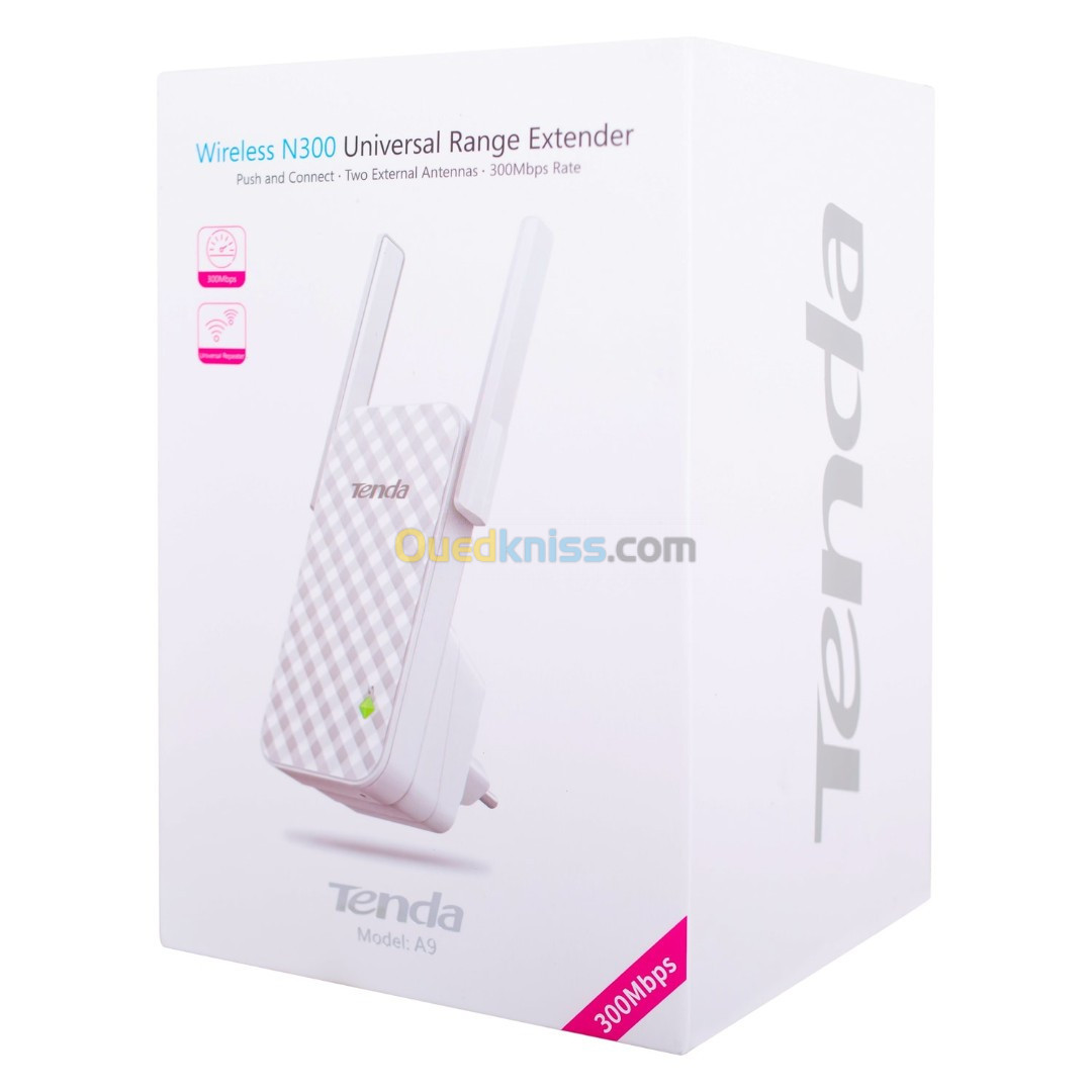 REPETEUR EXTENDER WIFI SANS FIL TENDA A9 300Mbps 