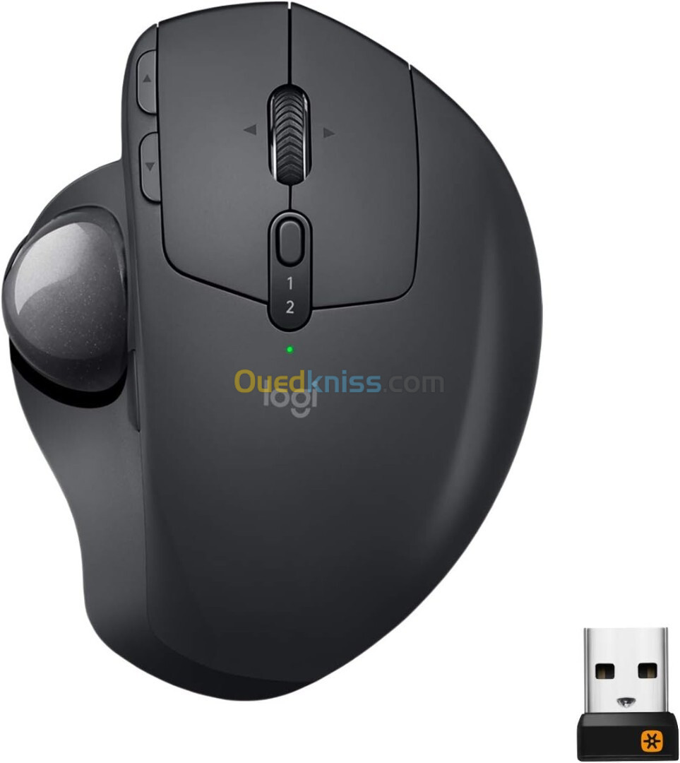 Logitech MX Ergo : Trackball Ergonomique, Angle Réglable, Sans Fil