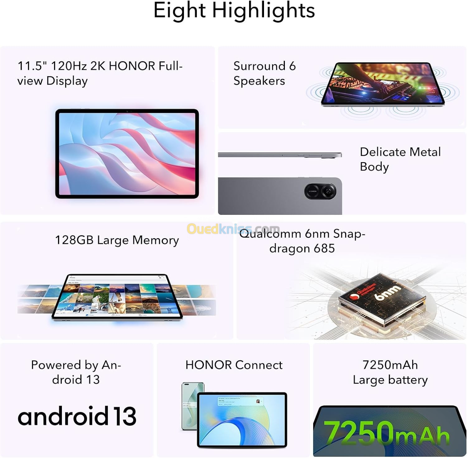 Honor Pad X9 11.5 pouces  2K 120Hz - 4GB RAM - 128GB Stockage - 4G - WIFi
