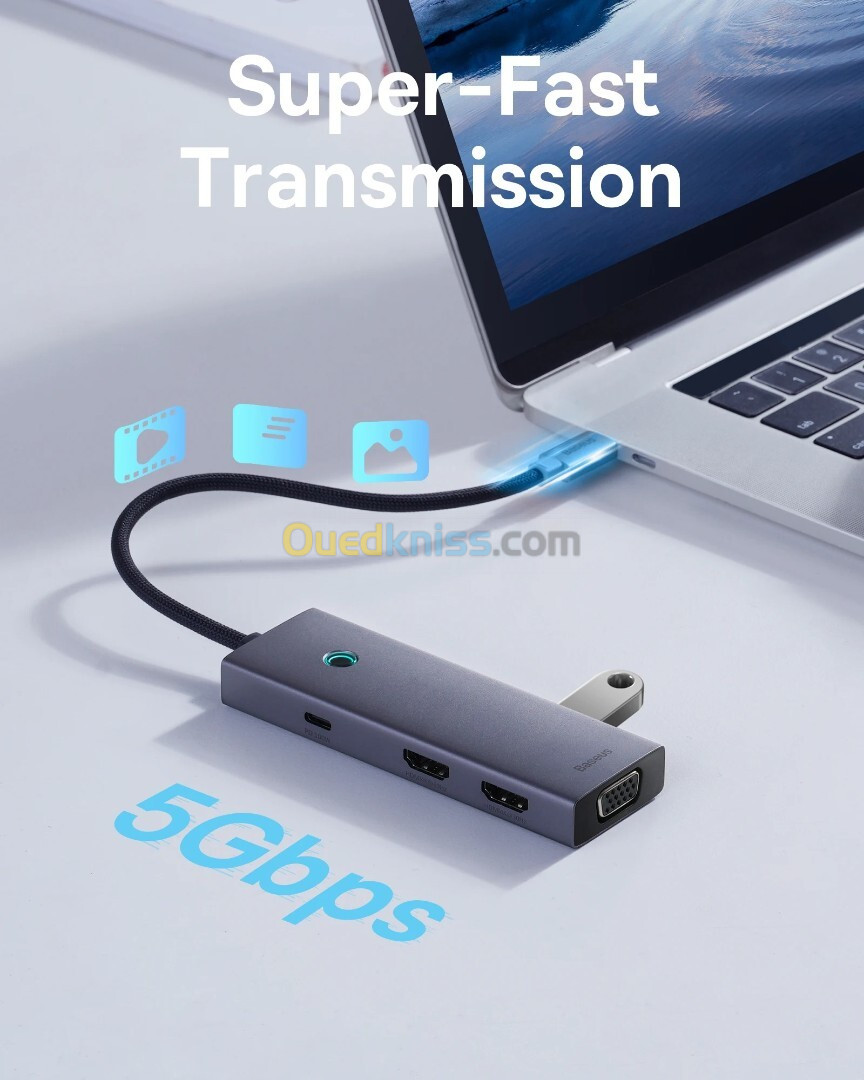 Baseus USB Hub Type C 7 in 1 HDMI 4K 60Hz 30Hz VGA PD 100W