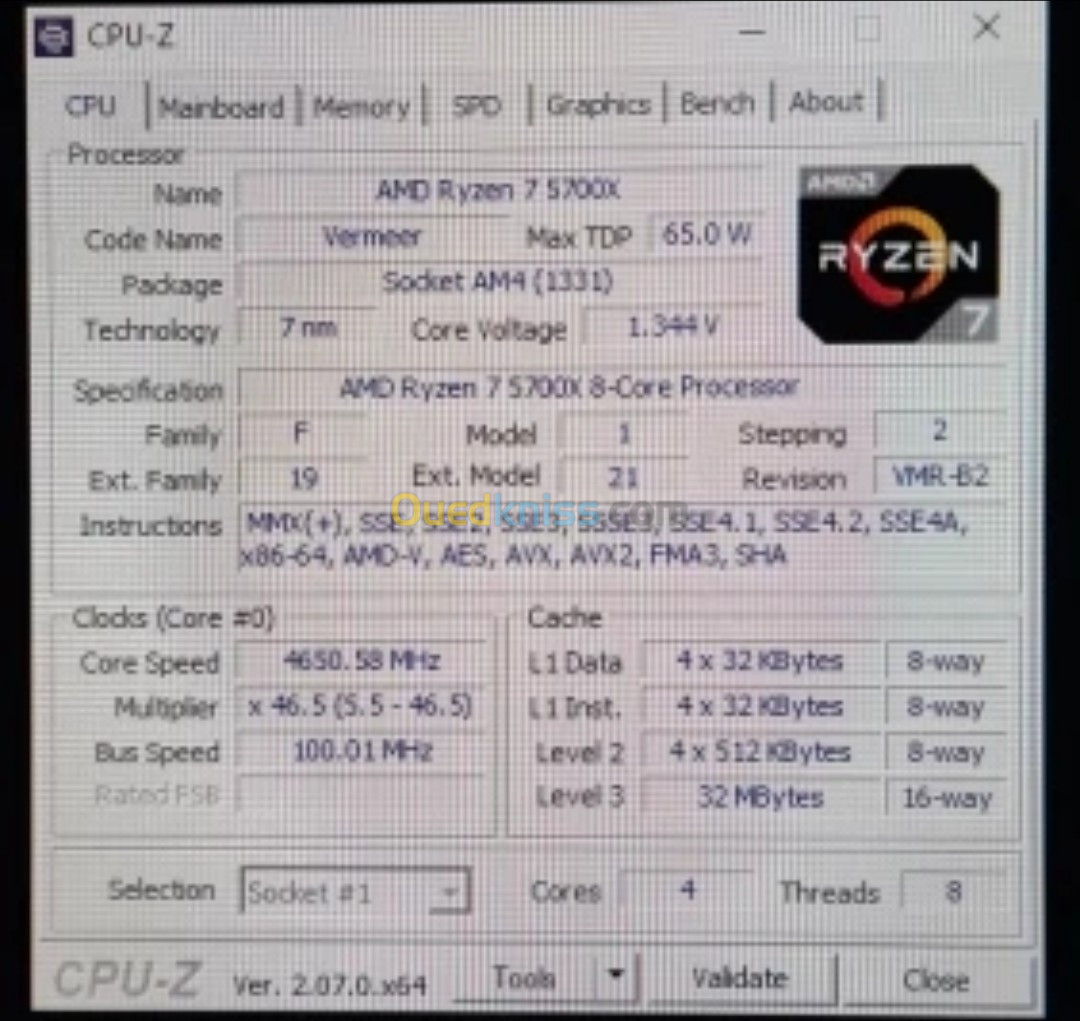 AMD Ryzen 7 5700X [TRAY]