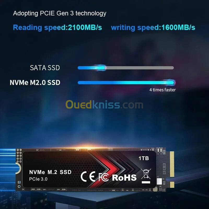 Disque SSD NVMe M.2 Kootion 512 Go