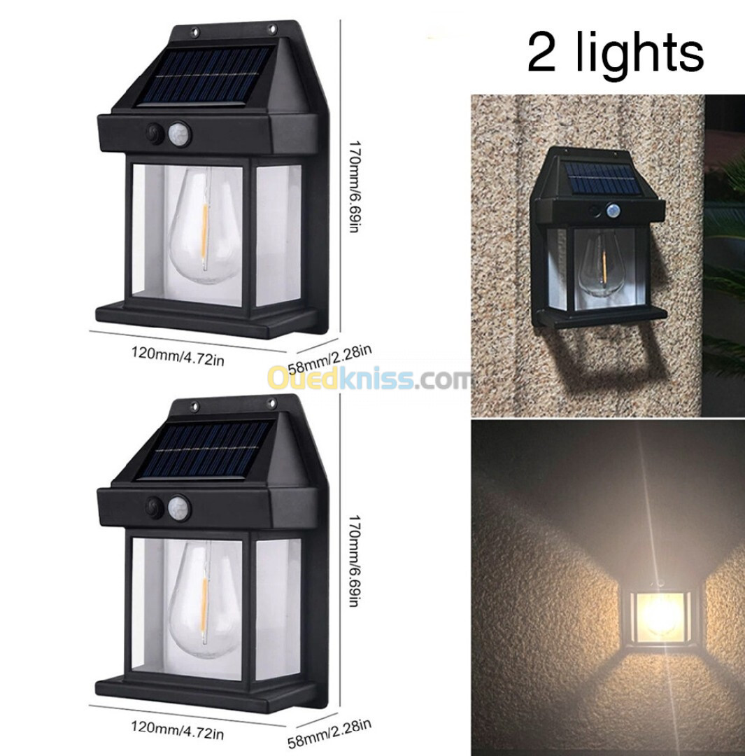  Lampe de jardin solaire مصباح الحديقة الشمسية 1 lampe 