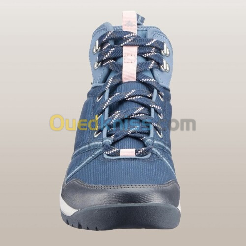 Chaussures de randonnée imperméables- NH100 Mid WP - Femme Bleu Tempête Decathlon 