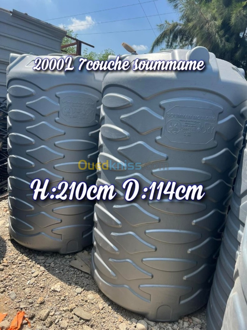 Citerne خزانات المياه البلاستيكية 2000L 3couche / 7couche 