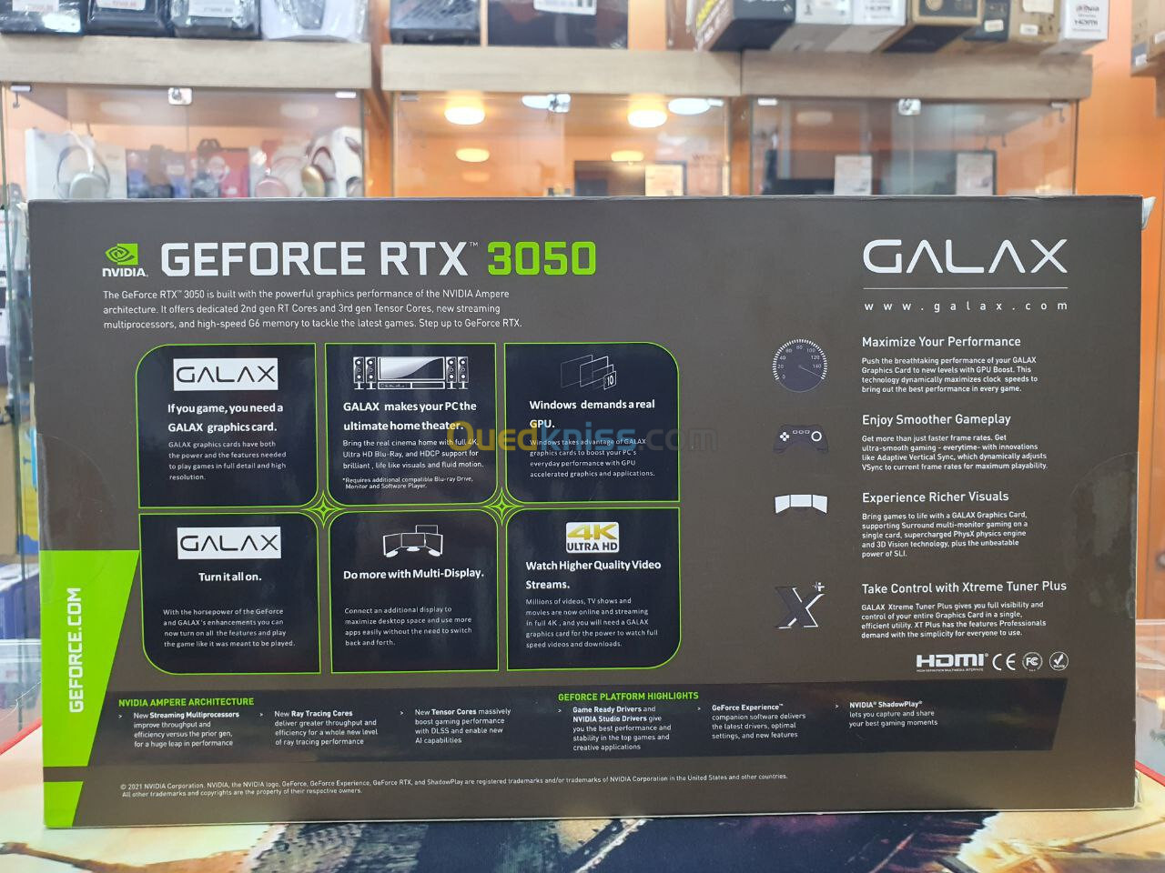 CARTE GRAPHIQUE GALAX GEFORCE NVIDIA RTX 3050 8GB