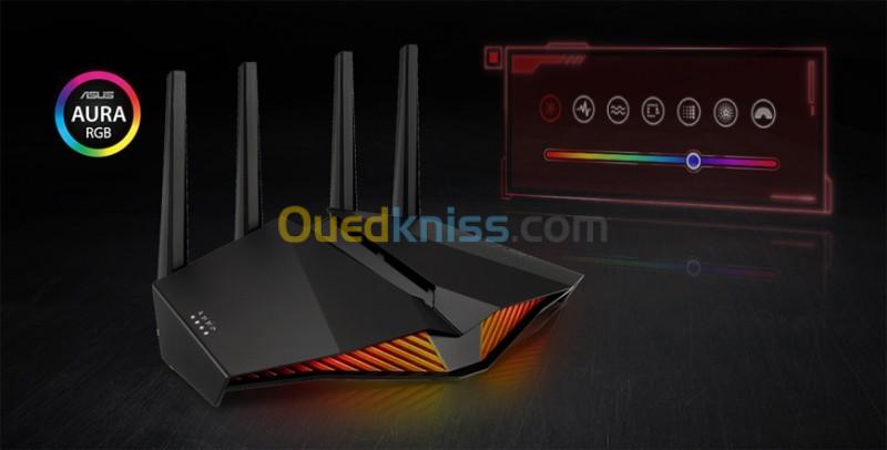 ASUS RT-AX82U - Routeur Gaming AX5400 avec Wi-FI 6 (802.11ax) Double Bande pour modem FTTH