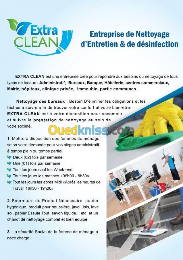 Entreprise de nettoyage d'entretien et de désinfection 