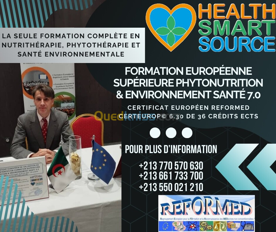 Formation Européenne Supérieure PhytoNutrition & Environnement Santé 7.0 