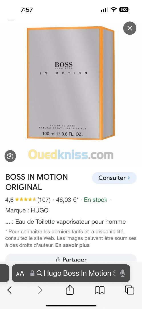 Eau de toilette Boss