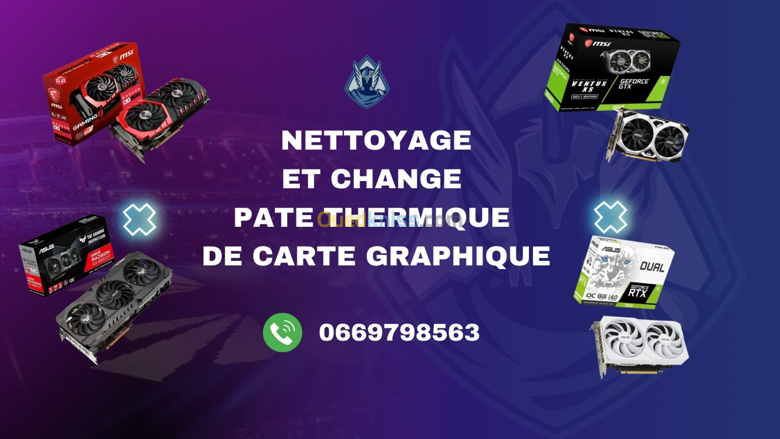 Nettoyage ET CHANGE  pate thermique  de carte graphique Avec garantie