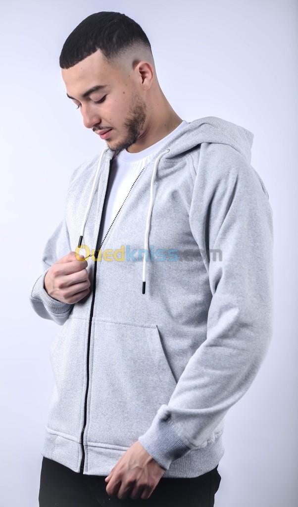 sweatzipp veste en coton 