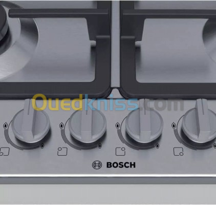 PLAQUE BOSCH Série 4 à gaz 60 cm Acier inox (table de cuisson Bosch)