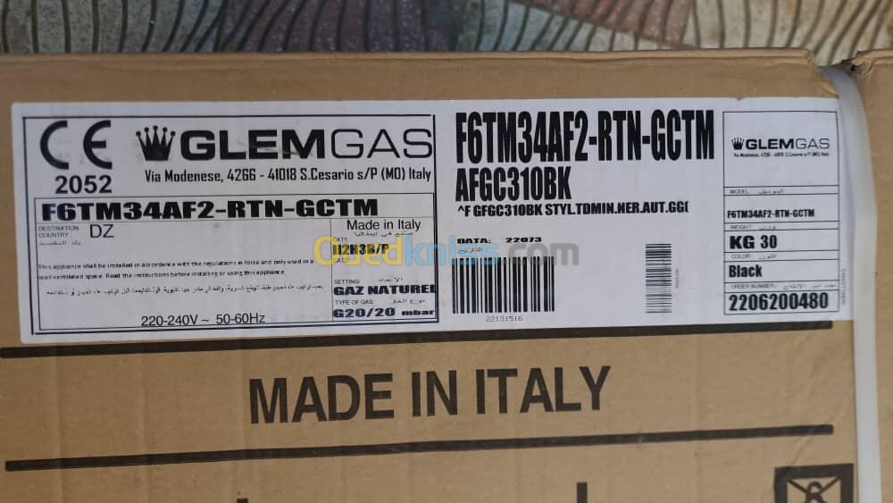 FOUR encastrable a gaz  GLEM noir (made in italie)