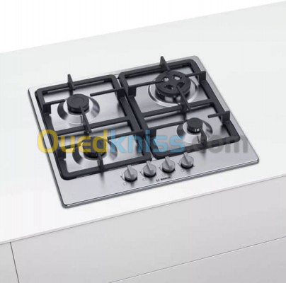 PLAQUE BOSCH Série 4 à gaz 60 cm Acier inox (table de cuisson Bosch)