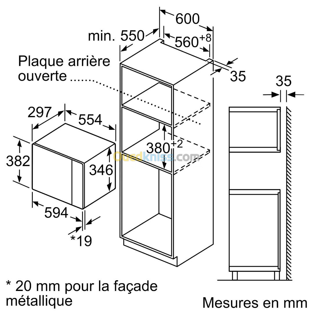 Micro ondes Encastrable IQ300 micro ondes 20 litres