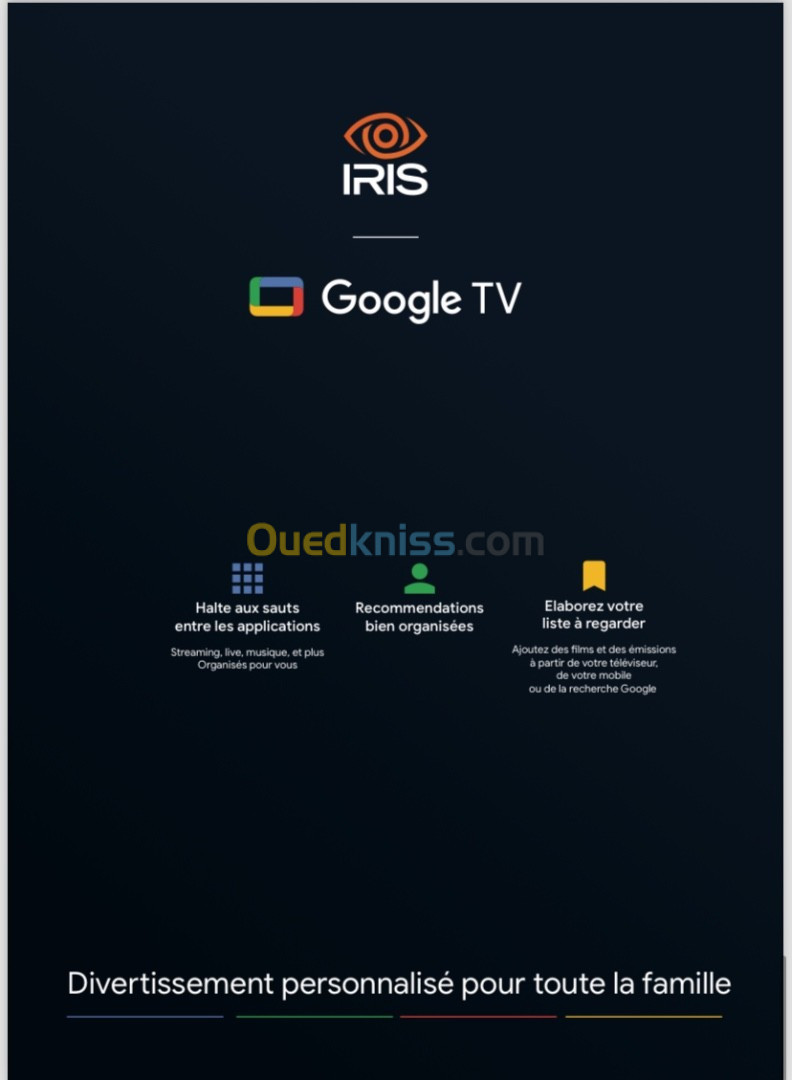TV IRIS Q7010 55 QLED UHD 4K GOOGLE TV