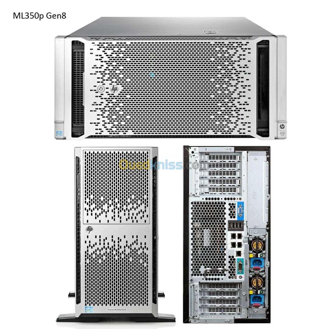 HP ML350 G8 CPU XEON  E5-2620 V2 / RAM 24GB / PSU 2X 460WATTS / HDD 7X 600GB 15K